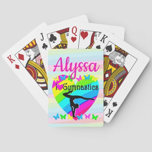 SCHATTIGE EN KLEURRIJK IK HOU VAN GYMNASTIEK POKERKAARTEN (Achterkant)