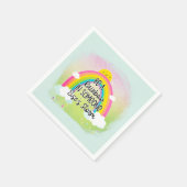 Schattige en kleurrijk Inspirerend Servet (Hoek)