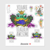 Schattige en Kleurrijk Je bent Toadally Geweldige Sticker (Vel)
