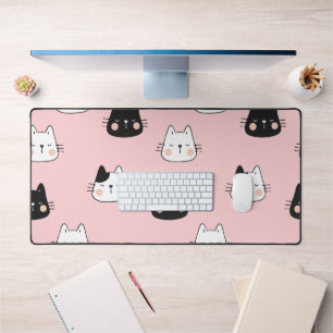 Schattige en kleurrijk Kawaii Cats naadloos patroo Bureaumat
