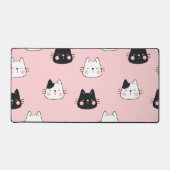 Schattige en kleurrijk Kawaii Cats naadloos patroo Bureaumat (Voorkant)