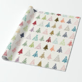 Schattige en Kleurrijk Kerst Vibe Wrapping Papier (Uitgerold)