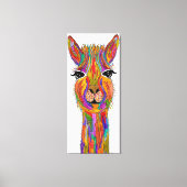 Schattige en Kleurrijk Llama Verpakt Canvas (Voorkant)