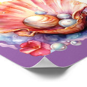 Schattige en kleurrijk Magic Mermaid Poster (Hoek)