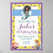 Schattige en kleurrijk Magic Mermaid Poster (Voorkant)