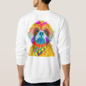 Schattige en kleurrijk Shih Tzu Sweatshirt (Achterkant)