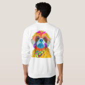 Schattige en kleurrijk Shih Tzu Sweatshirt (Achterkant volledig)