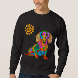 Schattige en kleurrijk Teckel Sweatshirt
