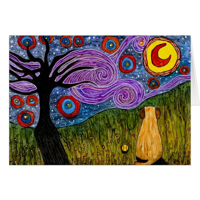 Schattige en kleurrijk Wenskaart (Voorkant Horizontaal)