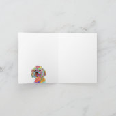 Schattige en kleurrijk Yorkipoo Wenskaart Kaart (Binnen)