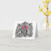 Schattige en kleurrijk Yorkshire Terrier Wenskaart Kaart (Gele Bloem)