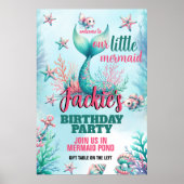 Schattige en Kleurrijk Zeemeermin Poster (Voorkant)