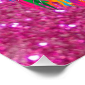 Schattige en Kleurrijke Abstracte Kat Perfect Poster (Hoek)