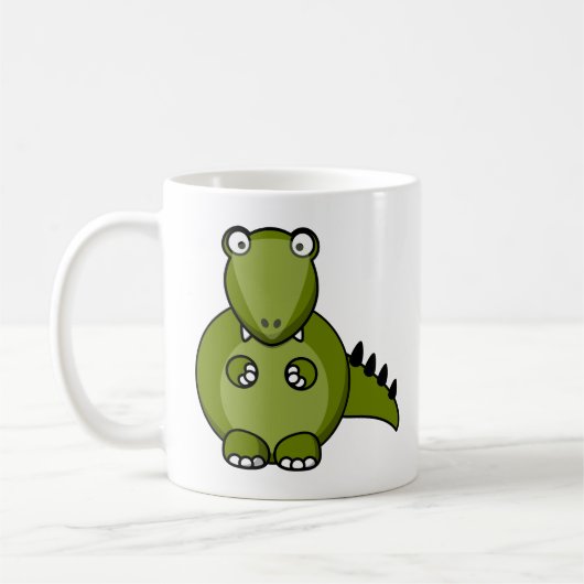 Schattige en kleurrijke dinosaurus koffiemok (Links)