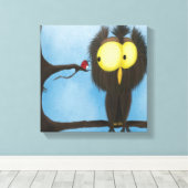 Schattige en kleurrijke oliet Oliver Canvas Afdruk (Insitu (Houten vloer))