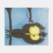 Schattige en kleurrijke oliet Oliver Fleece Deken (Voorkant (Horizontaal))