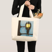 Schattige en kleurrijke oliet Oliver Grote Tote Bag (Voorkant (product))
