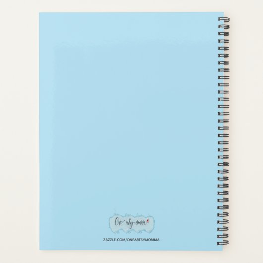 Schattige en kleurrijke oliet Oliver Planner (Achterkant)