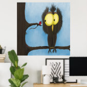 Schattige en kleurrijke oliet Oliver Poster (Thuiskantoor)