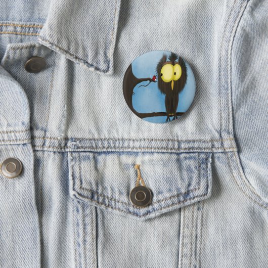 Schattige en kleurrijke oliet Oliver Ronde Button 5,7 Cm (In situ)