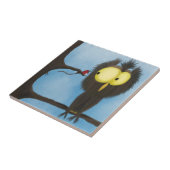 Schattige en kleurrijke oliet Oliver Tegeltje (Zijkant)