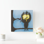 Schattige en kleurrijke oliet Oliver Vierkante Klok (Huis)