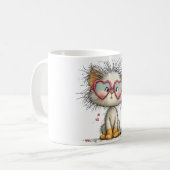 Schattige en knuffelbare kitty op koffiemok (Voorkant links)