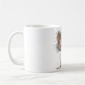 Schattige en knuffelbare kitty op koffiemok (Links)
