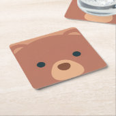 Schattige en knuffelbruin Beer | ONDERZETTER (Schuin)
