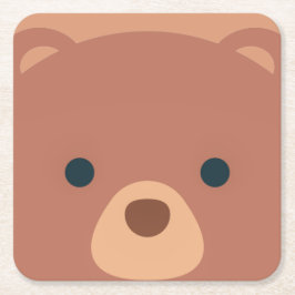 Schattige en knuffelbruin Beer | ONDERZETTER