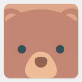Schattige en knuffelbruin Beer | STICKER (Voorkant)