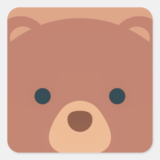 Schattige en knuffelbruin Beer | STICKER (Voorkant)