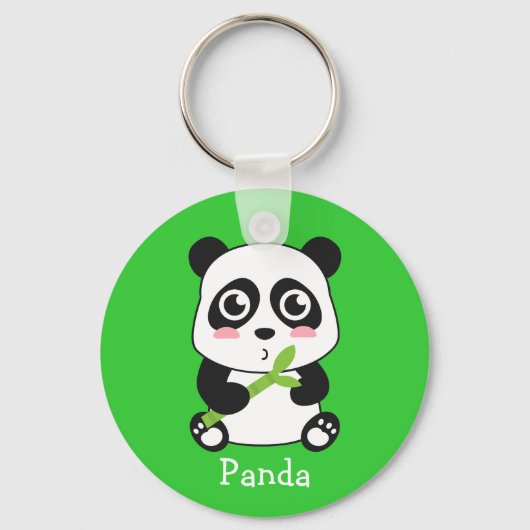 Schattige en knuffelende babypanda sleutelhanger (Voorkant)