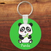Schattige en knuffelende babypanda sleutelhanger (Voorkant)