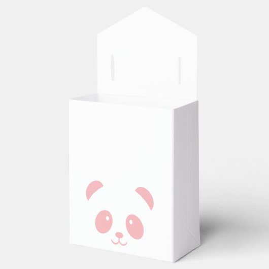 Schattige en knuffelroze Panda Favor doos Bedankdoosjes (Geopend)