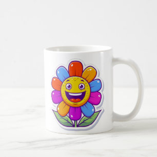 schattige en lachende cartoon koffiemok