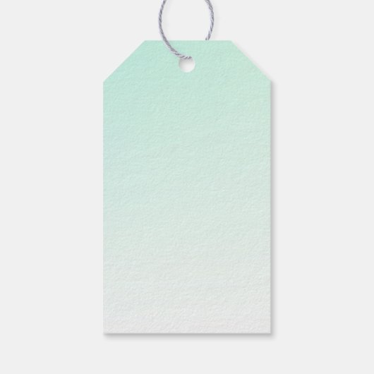 Schattige en Leuk Blauw-Groen Kwallen Partij Dank Cadeaulabel (Achterkant)