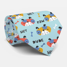 Schattige en leuk hondenpatroon stropdas