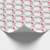 Schattige en leuk olifantspaar met hart cadeaupapier (Hoek)