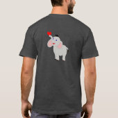 Schattige en leuk olifantspaar met hart - Custom T-shirt (Achterkant)