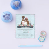 Schattige en leuk Puppy Grooming Poster voor Dog G Flyer (Enkel)