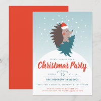 Schattige en modern Hedgehog kerstfeest