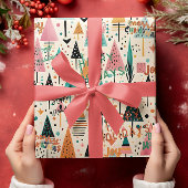 Schattige en modern Vormen Kerstmis Verpakkend Doc Cadeaupapier