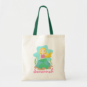 Schattige en mooie zeemeermin, voor meisjes tote bag