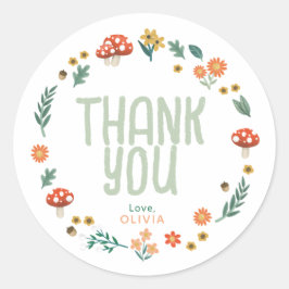 Schattige en rustiek Baby shower Woodland Favoriet Ronde Sticker