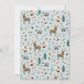 Schattige en rustiek Forest Woodland Boys Baby sho Kaart (Achterkant)