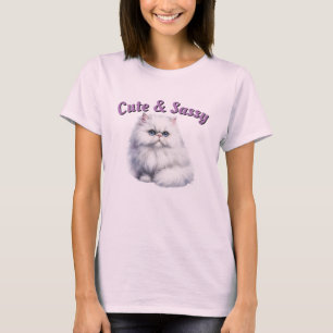 Schattige en Sassy Cat T-shirt