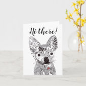 Schattige en Schattig Chihuahua Wenskaart Kaart (Gele Bloem)