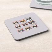 Schattige en Schattig kattenthema Hard plastisch o Bier Onderzetter (Linkerzijde)