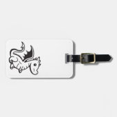 schattige en schattige draak bagagelabel (Voorkant horizontaal)